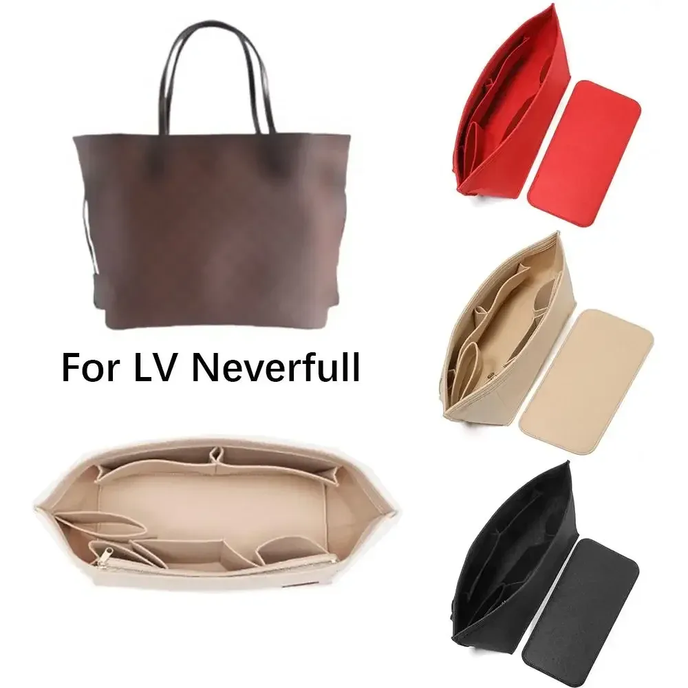 sac à main en feutre de haute qualité, sac de rangement, support de sac interne, organization, doublure de sac portable pour lv neverfull