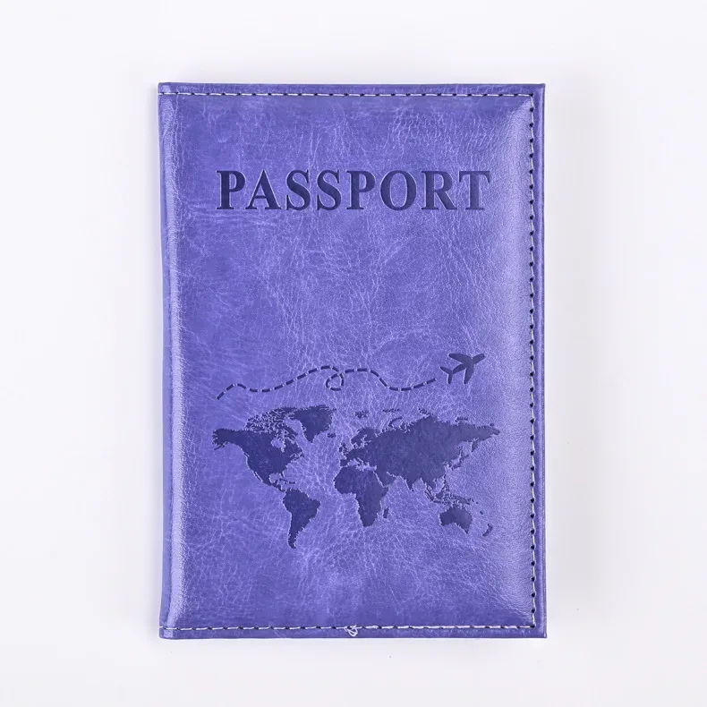 porte-passeport en cuir pu pour hommes et femmes, étui pour cartes de crédit, portefeuille de couverture, accessoires de voyage, sac à main