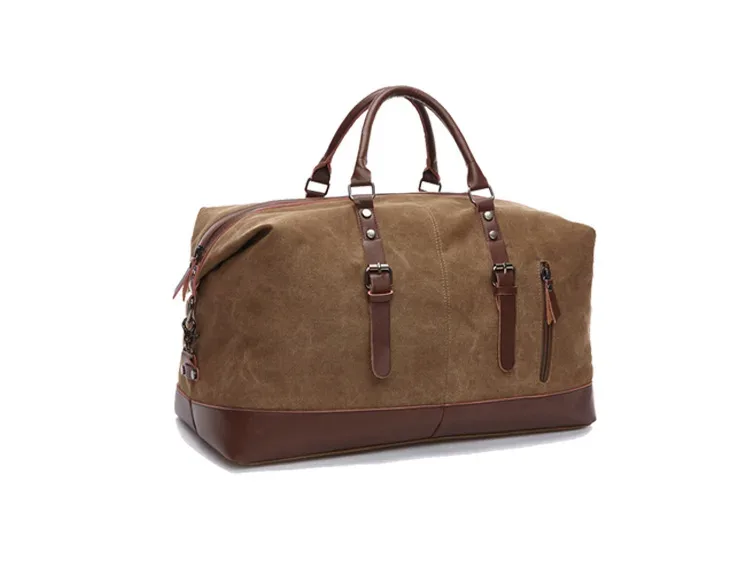 sacs de voyage en toile et cuir pour hommes, bagages à main, sacs de sport, fourre-tout de voyage, grand sac de week-end, sac de nuit, original