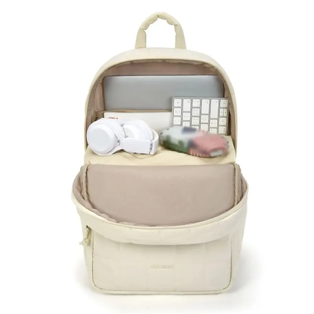 sac à dos de voyage créatif, tendance, matelassé à carreaux, pour étudiants, durable, couleur unie, sac à bandoulière à motif de dessin animé, pour usage universitaire