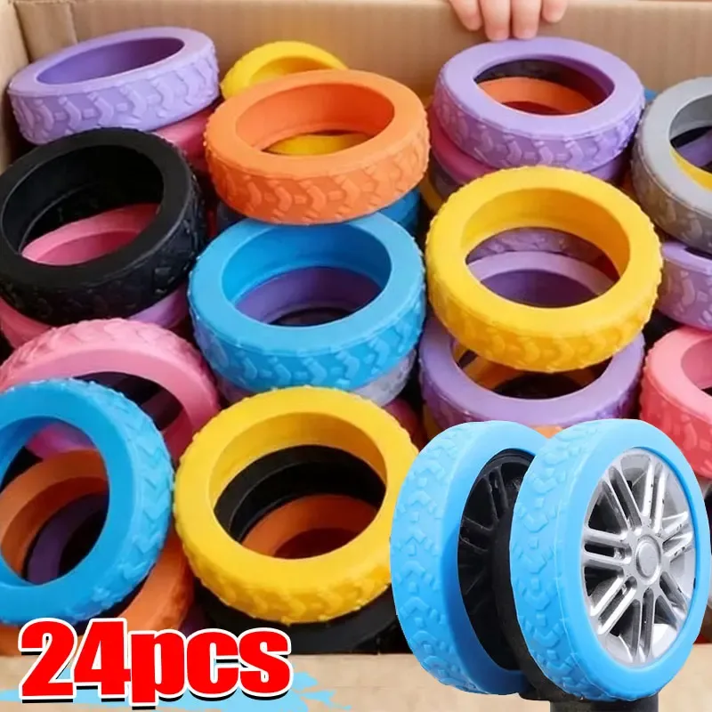 Protège-roues en silicone pour valise, housse de protection silencieuse pour roulettes de chariot, accessoires de valise