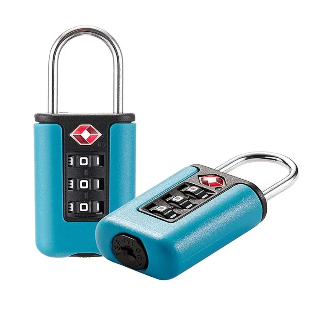 outil de sécurité de voyage portable, serrure à code pour bagages, serrure à code douanier tsa, serrure à combinaison à 3 chiffres, cadenas de couleur contrastée