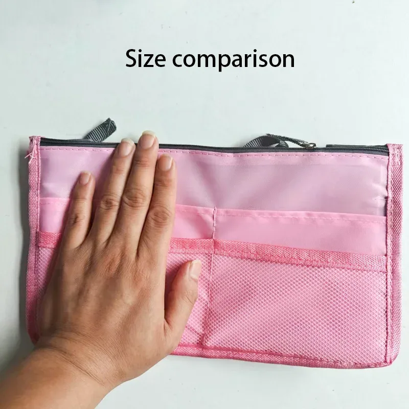sac de maquillage multifonctionnel de grande capacité, sac de voyage portable à double fermeture éclair, sac de rangement pour articles de toilette, sac pour maman, sac cosmétique multi-poches