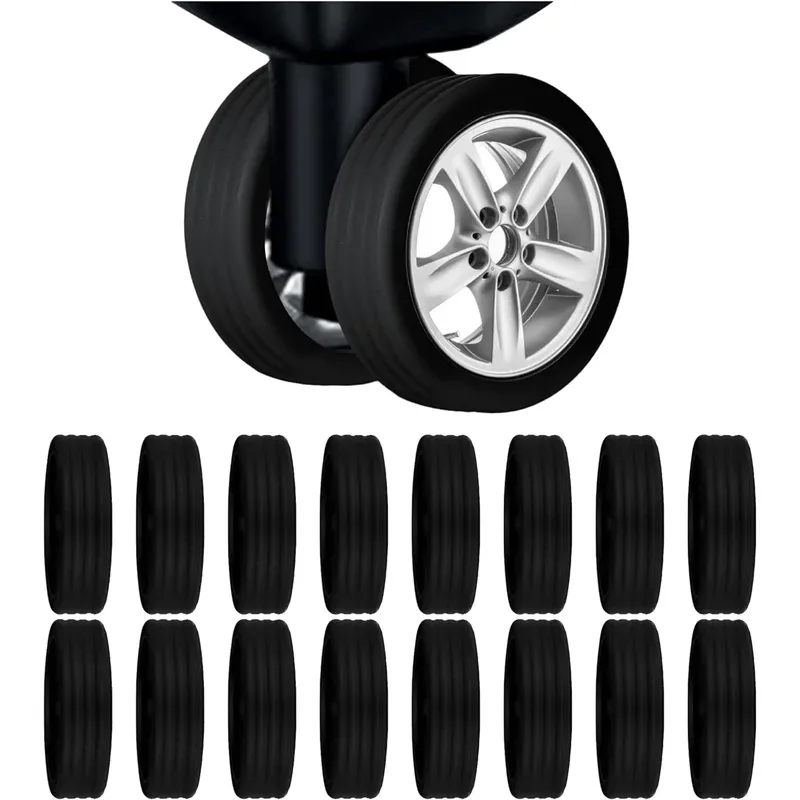 4-32 pièces housses de roues de valise en silicone, protecteurs de roues résistants à l'usure, manchons silencieux pour roulettes de trolley, accessoires de valise