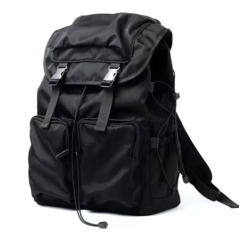 nouveau cordon moraillon boucles sac à dos décontracté hommes femmes collège sacs d'école sacs à dos pour ordinateur portable simple 15.6 pouces pochette d'ordinateur pour hommes