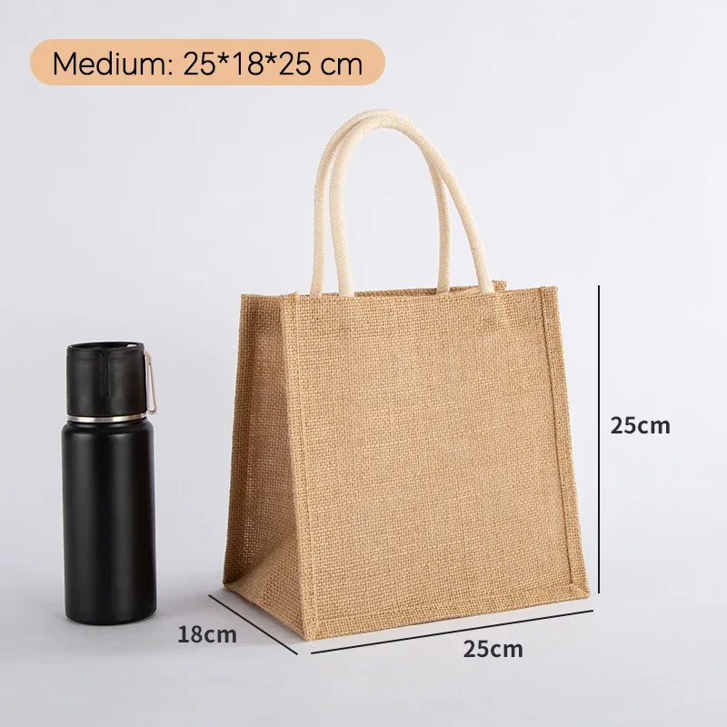 lot de 100 sacs fourre-tout en toile de jute personnalisés, sacs d'épicerie, sacs de plage, sacs cadeaux de mariage et d'anniversaire, sacs laminés avec logo, vente en gros