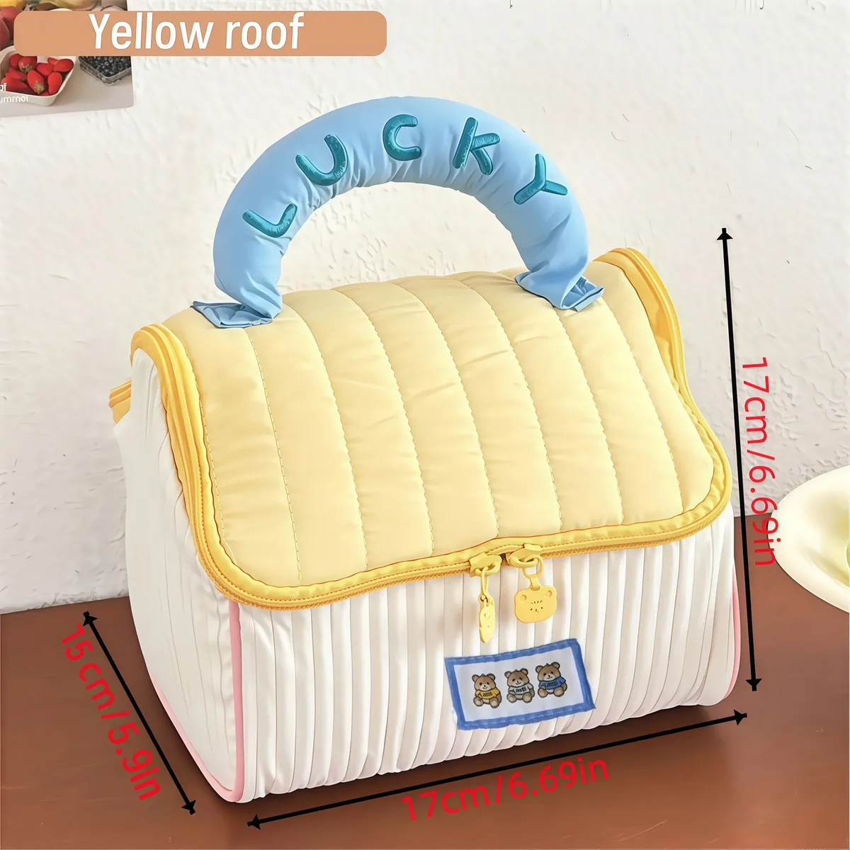 sac à main mignon à motif de dessin animé pour filles, grande capacité, organiseur de cosmétiques, sac de toilette portable pour voyage