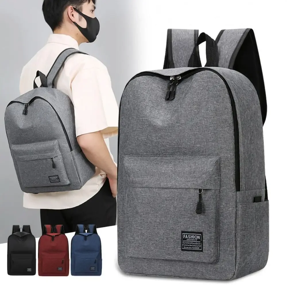 Sac à dos polyvalent en tissu Oxford, tendance, noir, gris, bleu, rouge, sac d'ordinateur lavable, sac de voyage 15 pouces, unisexe
