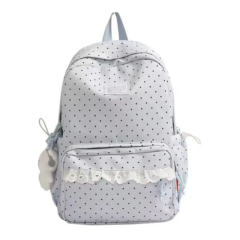 sac à dos coréen en nylon à lacets, grande capacité, multi-couches, léger, pour le campus, tendance, simple, pour le voyage