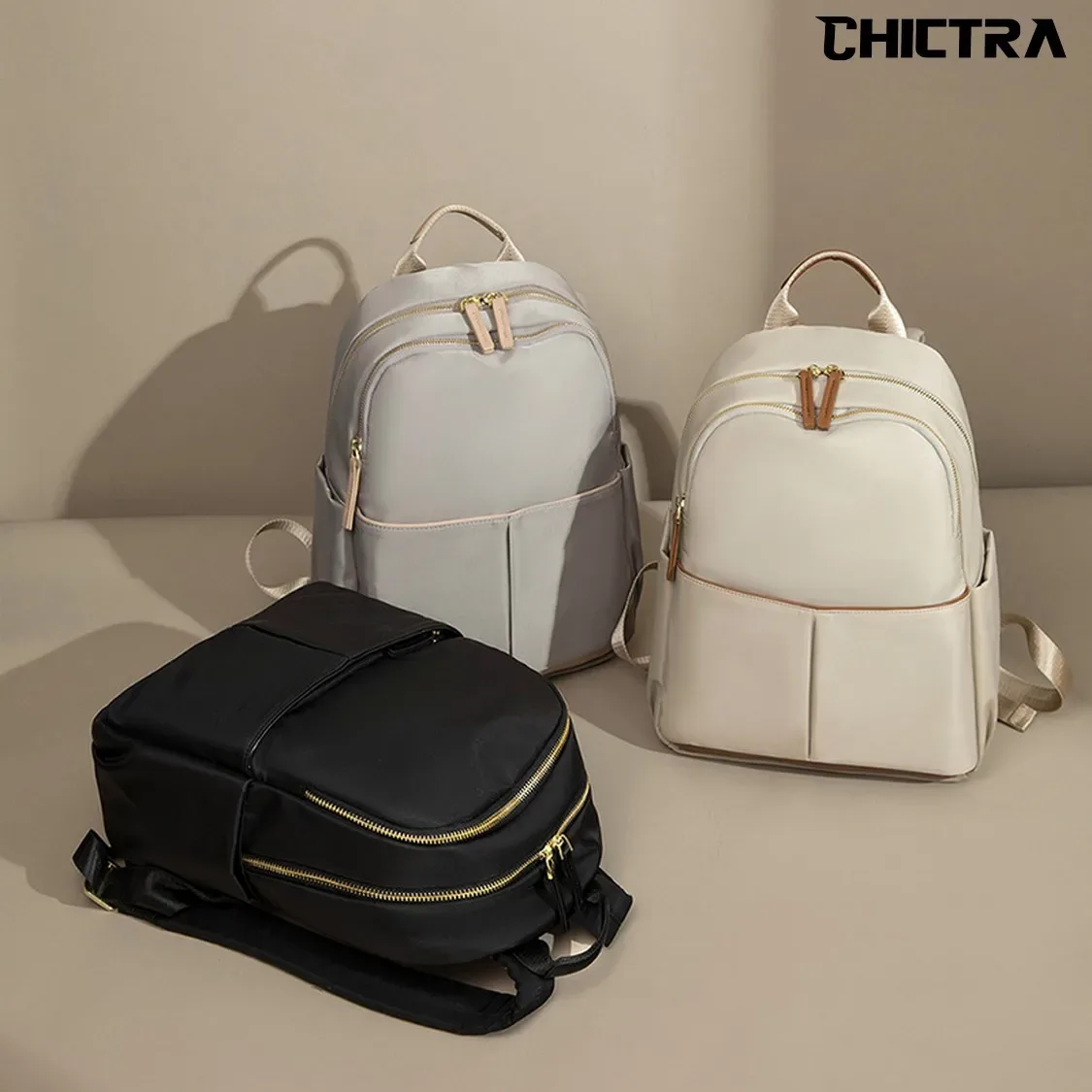 chictra mode sac à dos sacs pour femmes style décontracté léger fille sacs à dos simplicité couleur unie portable cabine travelbag