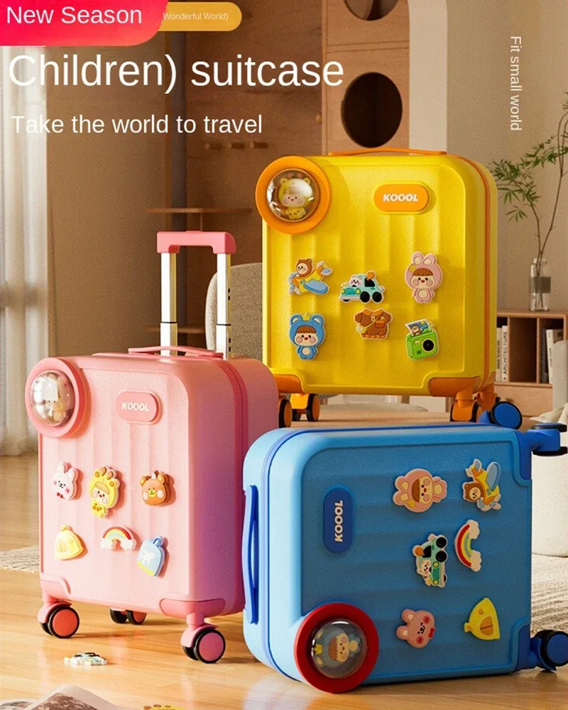 valise à roulettes pour enfants, bagage à main pour petits garçons et filles, cabine de voyage, valise à roulettes, 16 pouces, nouveau, 2025