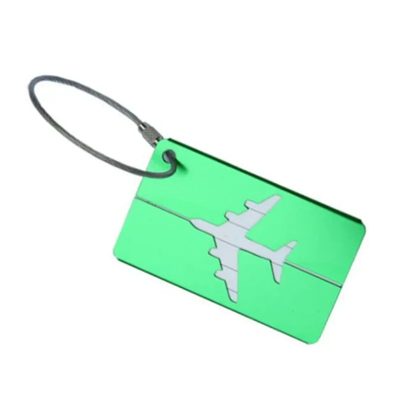 étiquettes de bagage de voyage en métal de mode étiquettes de nom de bagage porte-étiquette d'adresse de valise étiquette de bagage en alliage d'aluminium accessoires de voyage