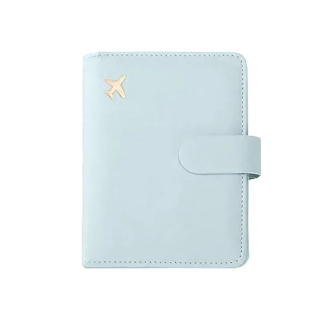 porte-passeport en cuir couvre étui étanche voyage carte de crédit portefeuille mignon passeport livre pour femmes/hommes boucle passeport couverture