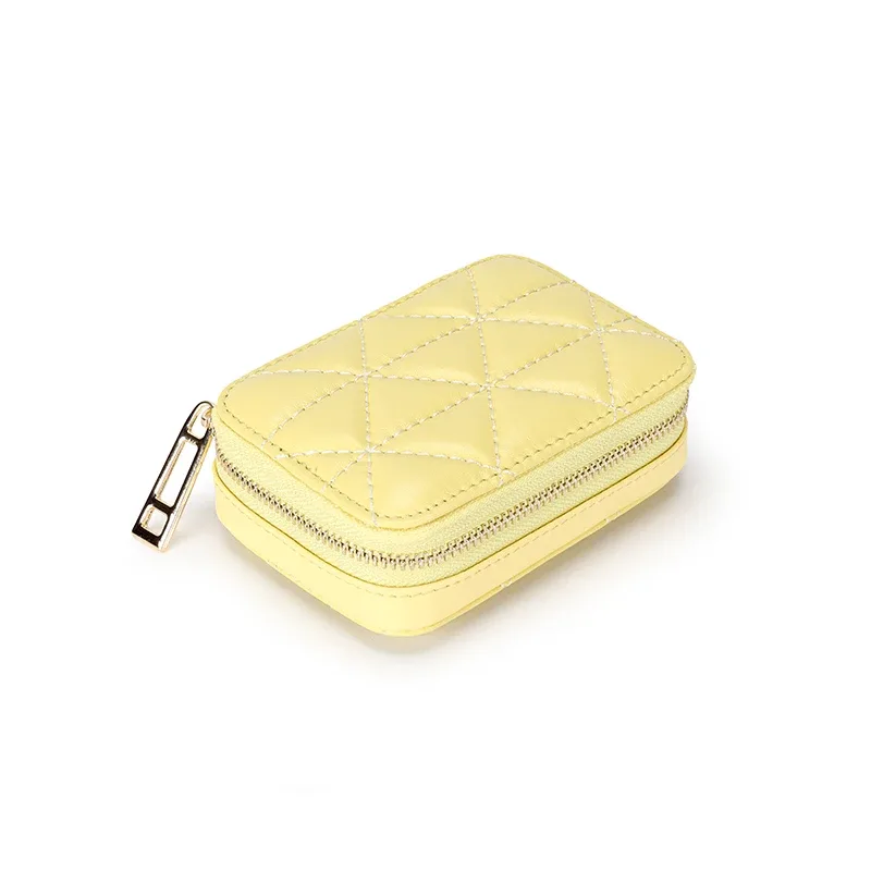 boîte à rouge à lèvres carrée de voyage, étui de rangement de maquillage en cuir véritable avec miroir, bâtons à lèvres, support en cuir, sac à cosmétiques, 2021