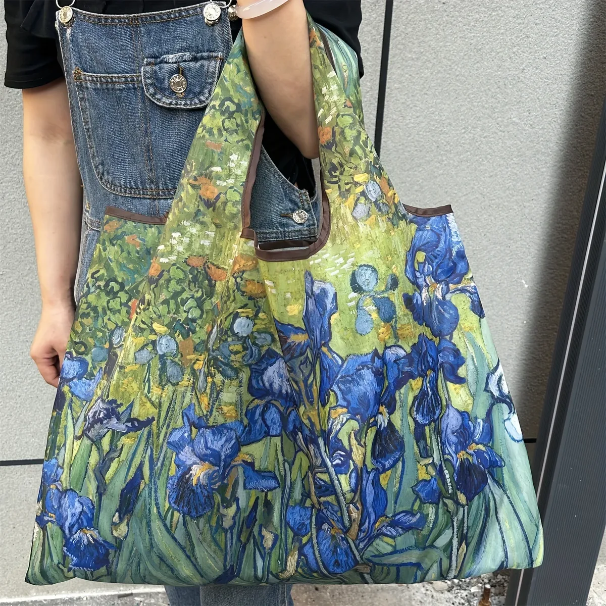 grand sac de courses pliable, nouvelle mode, sac de rangement d'épicerie réutilisable, sac à main à bandoulière portable en nylon pour voyage, fourre-tout de poche