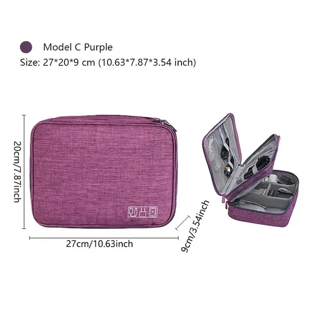 sac de rangement pour câbles de voyage, pochette de rangement numérique portable, sac de rangement étanche pour accessoires électroniques, sacs de rangement de câbles de voyage