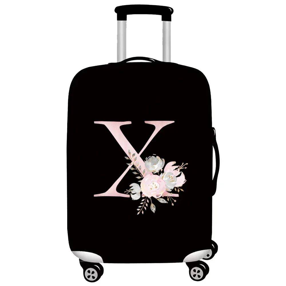optics-juste de protection élastique pour bagages, housses de valise trempées, housse de chariot, accessoires de voyage, série pink flower, 18 "-32"