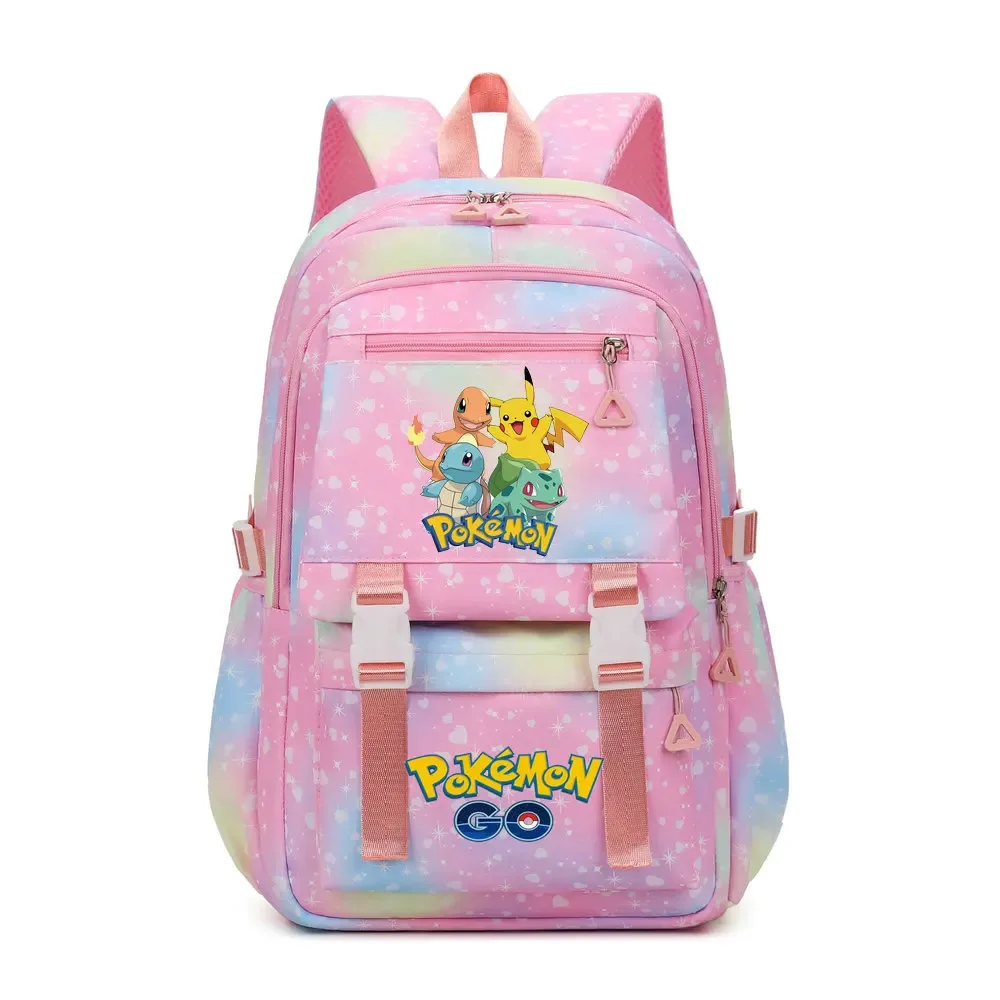 sac à dos imprimé pikachu tendance, grande capacité, pour filles et garçons, idéal pour l'école et les cadeaux de vacances