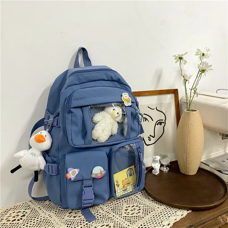 sacs à dos coréens de grande capacité pour femmes, kawaii, sac d'école pour adolescentes, sacs de voyage d'école imperméables, nouvelle collection
