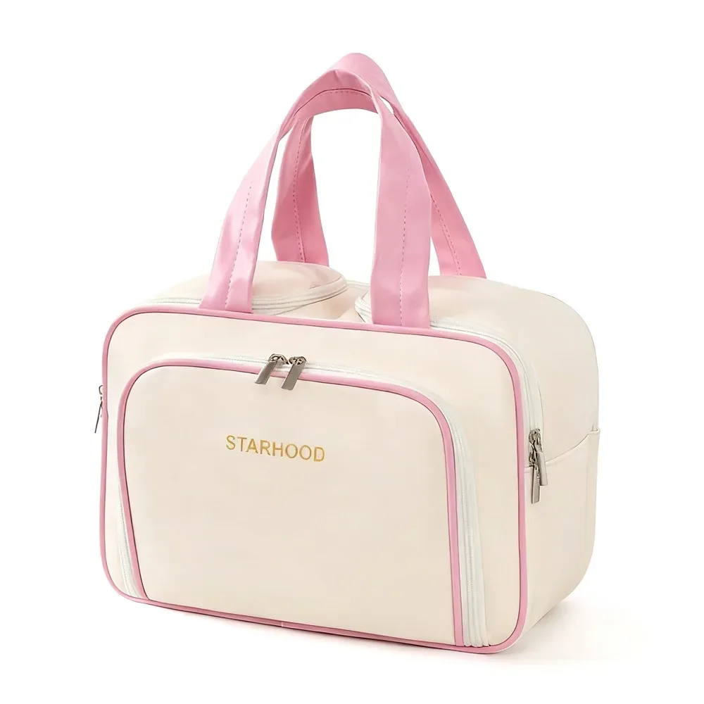 sac à cosmétiques de grande capacité, trousse de toilette portative étanche, organisateur de maquillage multi-compartiments, sac de rangement de maquillage