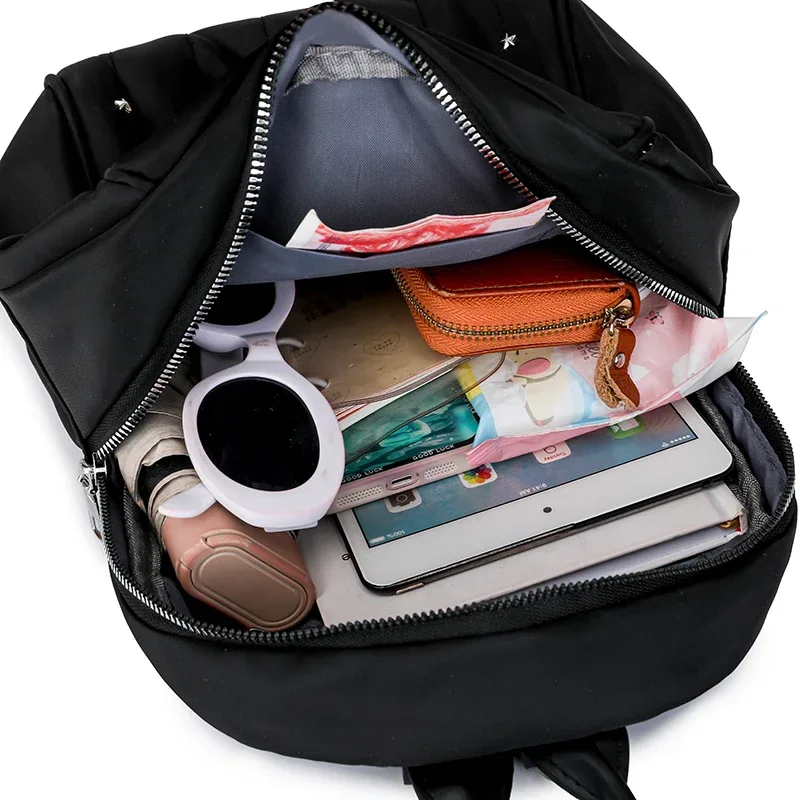sac à dos en nylon décontracté avec sangle réglable, grande capacité, sacs de voyage de rue, sacs d'école portables pour étudiants, vert, nouveau