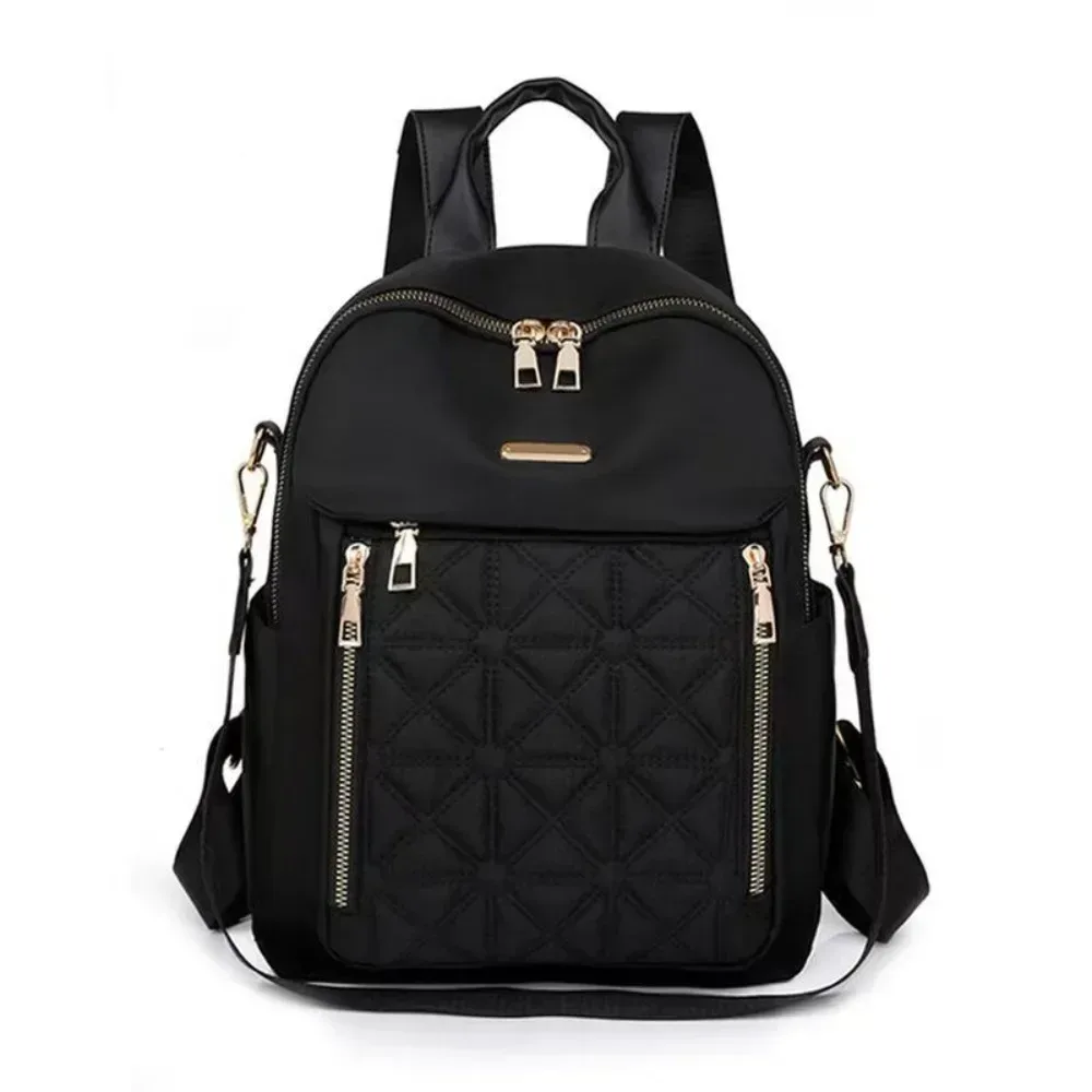 sac à dos de luxe simple en tissu oxford, sac à bandoulière multifonctionnel de couleur unie, sac à main de style coréen rétro