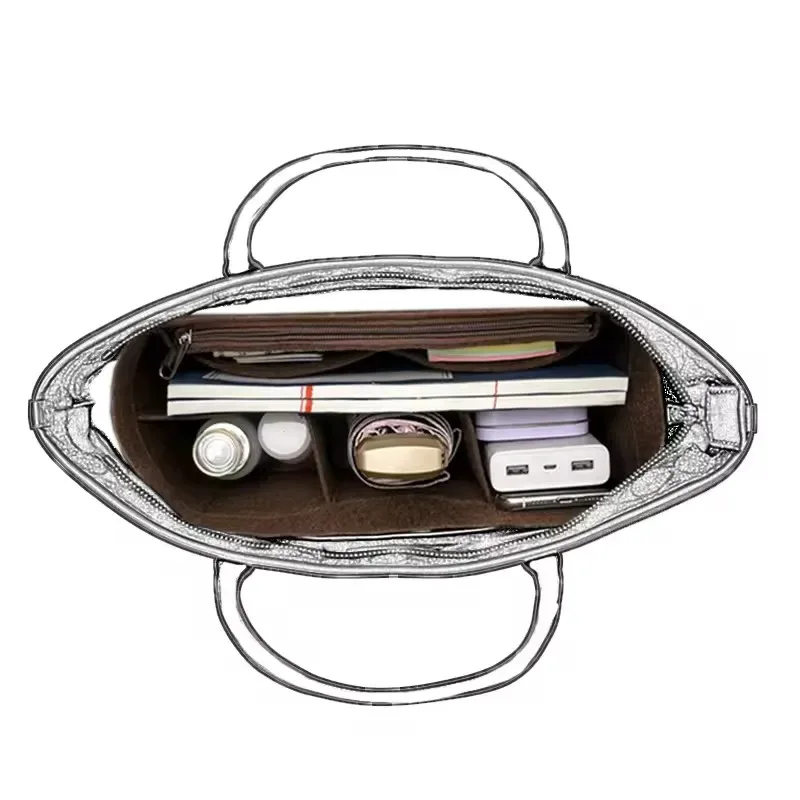 organisateur de sac, doublure en feutre, accessoire de poche pour sac à main d'entraîneur, doublure durable, rangement, sac de tri, support de partie intérieure