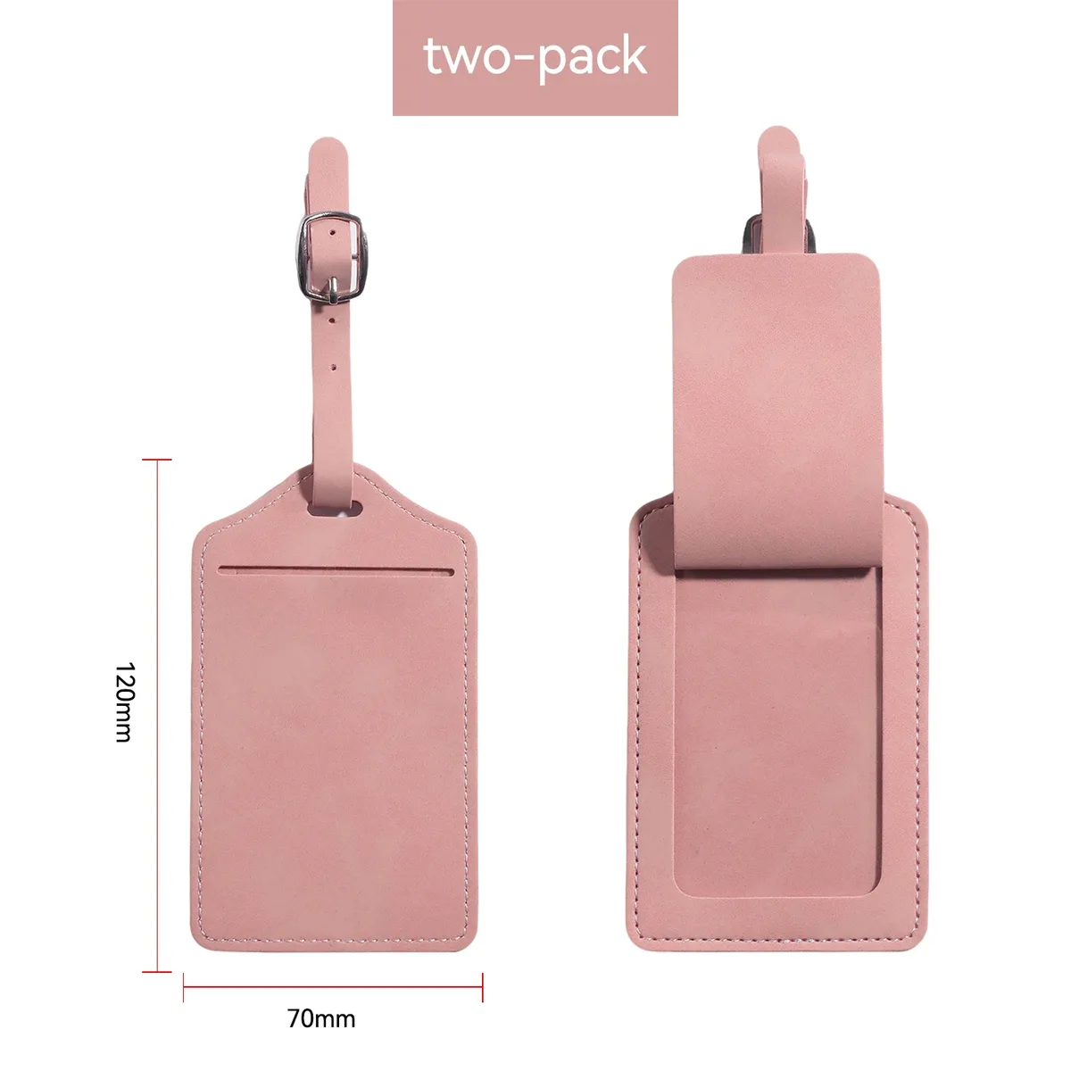 lot de 2 étiquettes à bagages en pu, sangle réglable anti-perte, étiquettes de nom pour valise, 6 couleurs au choix, étiquettes d'identification pour bagages de voyage