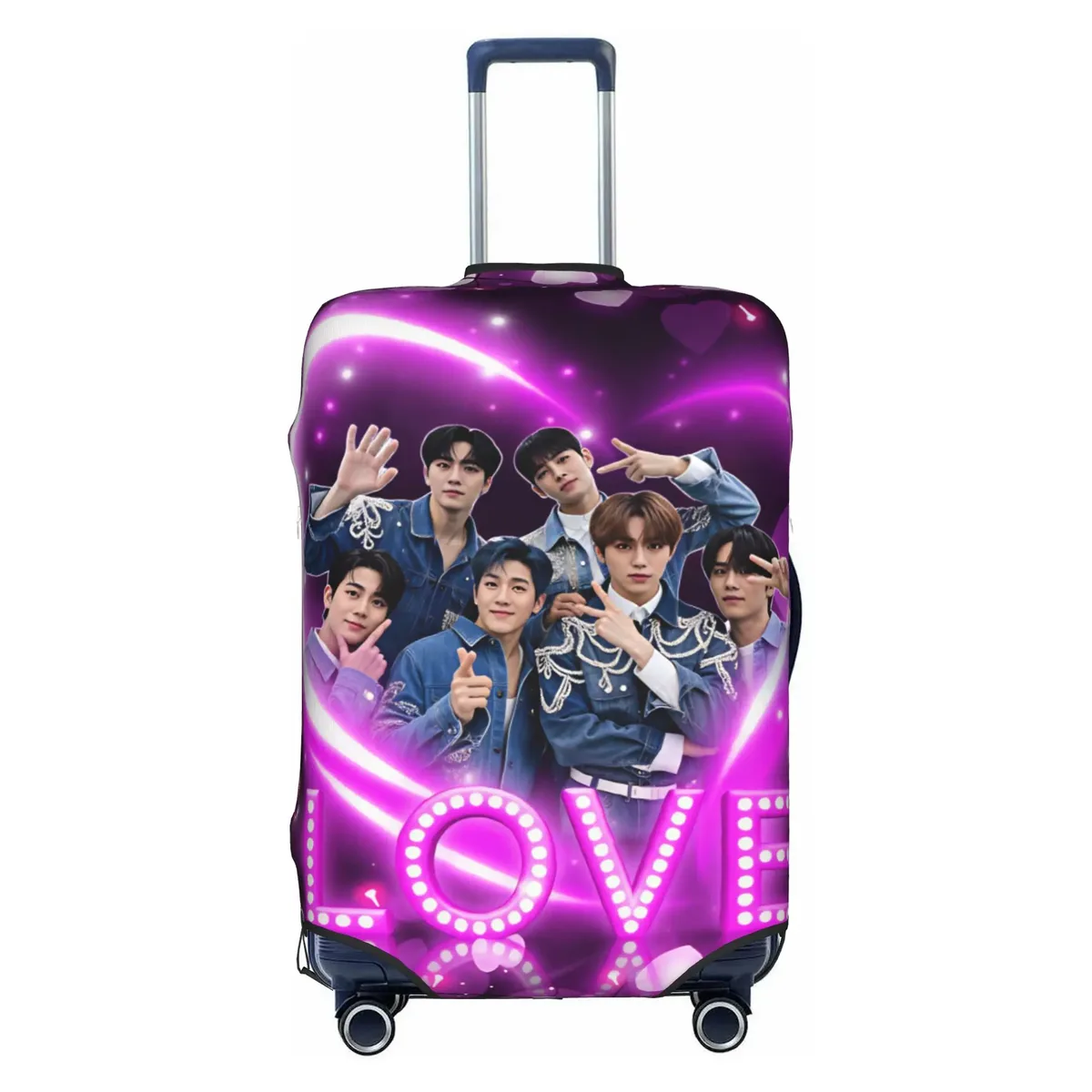 housse de protection amusante pour valise a-astros mj jinjin cha eun woo, lavable, yoon san ha rocky, housses de valise de voyage