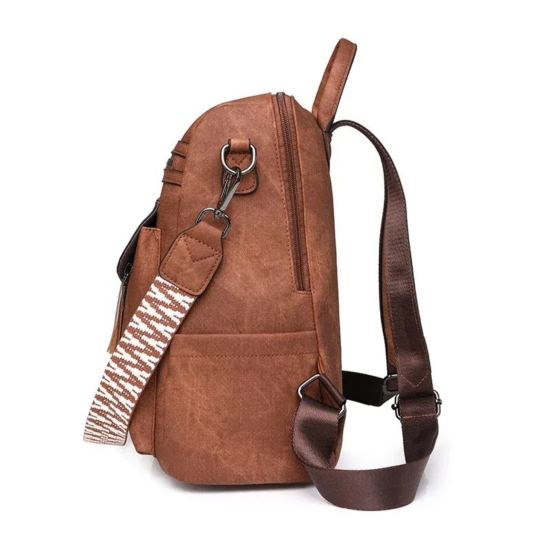 2025 nouvelle mode sac à dos sac à main pour femmes décontracté vegan en cuir sac à bandoulière dames fermeture éclair rabat magnétique sacs à dos mochila рюкзак