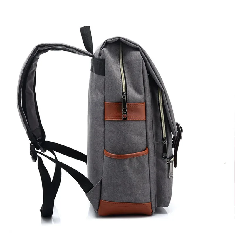 vintage 16 pouces sac à dos pour ordinateur portable femmes sacs en toile hommes toile voyage loisirs sacs à dos rétro sac décontracté sacs d'école pour adolescents