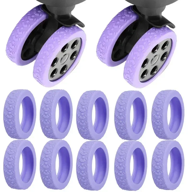 protecteur de roues de bagages en silicone, 2/48 pièces, roulettes, chaussures, valise de voyage, réduit le bruit, accessoires de couverture de protection de roue