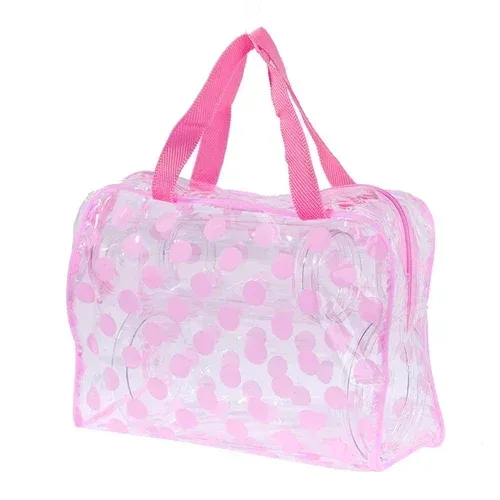 sac à cosmétiques mode dot femmes voyage transparent pvc imperméable neceser sacs de maquillage pochette de maquillage lavage trousse de toilette fourre-tout étui