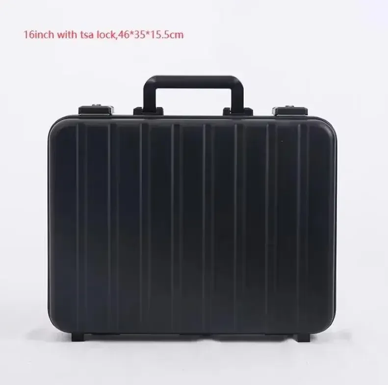 100% nouvelle mallette en aluminium boîte à outils étui pour ordinateur portable boîte d'affaires pour ordinateur portable avec serrure