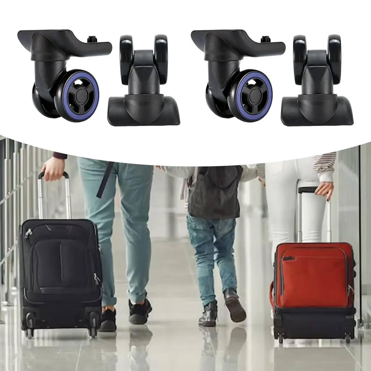roues de remplacement pour bagages, accessoires de coffre pour étui de voyage