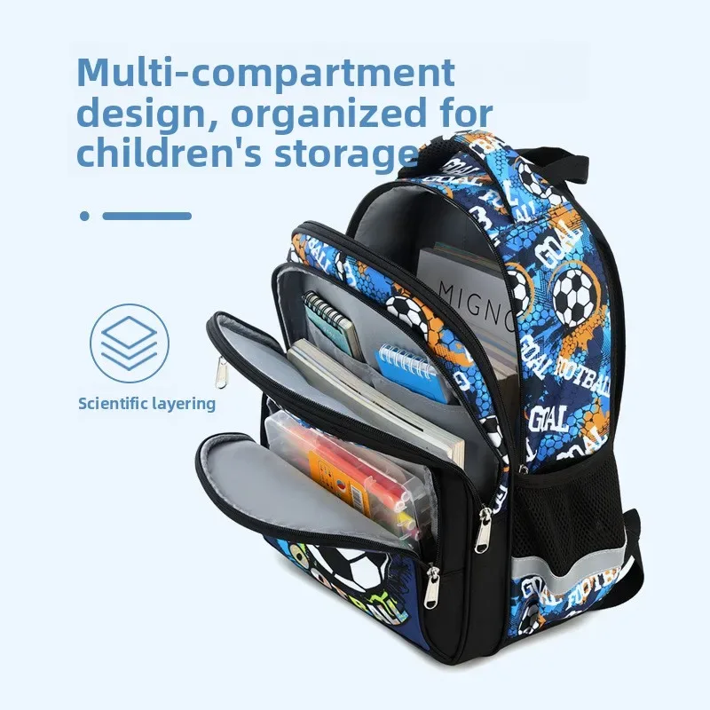 impression football sac à dos pour enfants cartable sac à dos voyage sacs d'école pour adolescents mochila escolar infantil menino