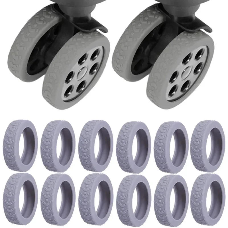protecteur de roues de bagages plus épais, valise de voyage en silicone, réduit le bruit, couverture de roue, accessoires de manchon de chariot à roulettes, bricolage