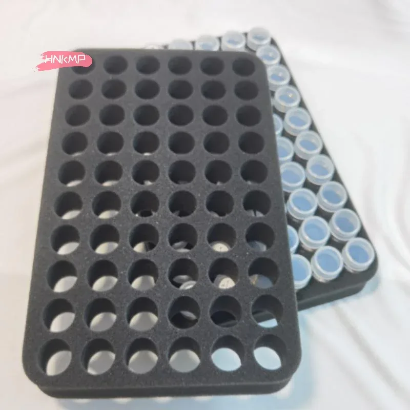 Tampon organisateur en mousse à 60 fentes avec séparateurs amovibles pour huiles essentielles de vernis à ongles de 15 ml/10 ml-section inférieure non incluse