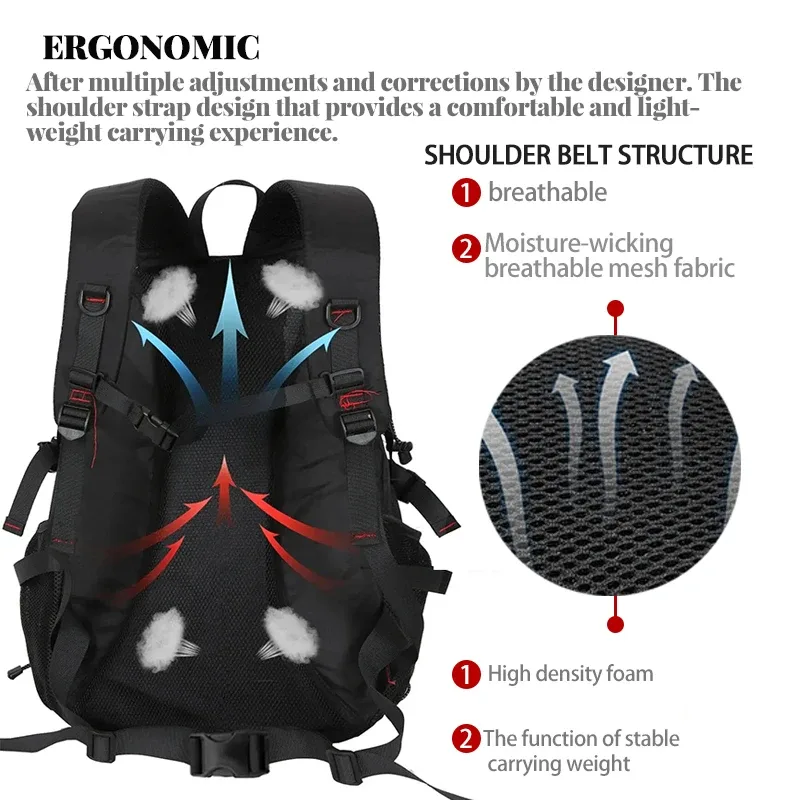 sac de randonnée en plein air, sac à dos de grande capacité de 60 l pour hommes et femmes, sac à dos de voyage de loisirs à la mode, sac de sport léger