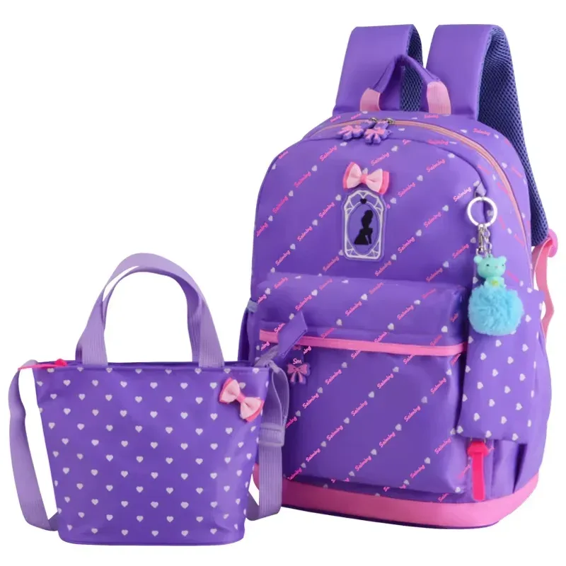 bunnyfly ensemble de 3 sacs à dos scolaires pour enfants, sac à dos tendance et adorable pour filles, étudiants, mochila sac