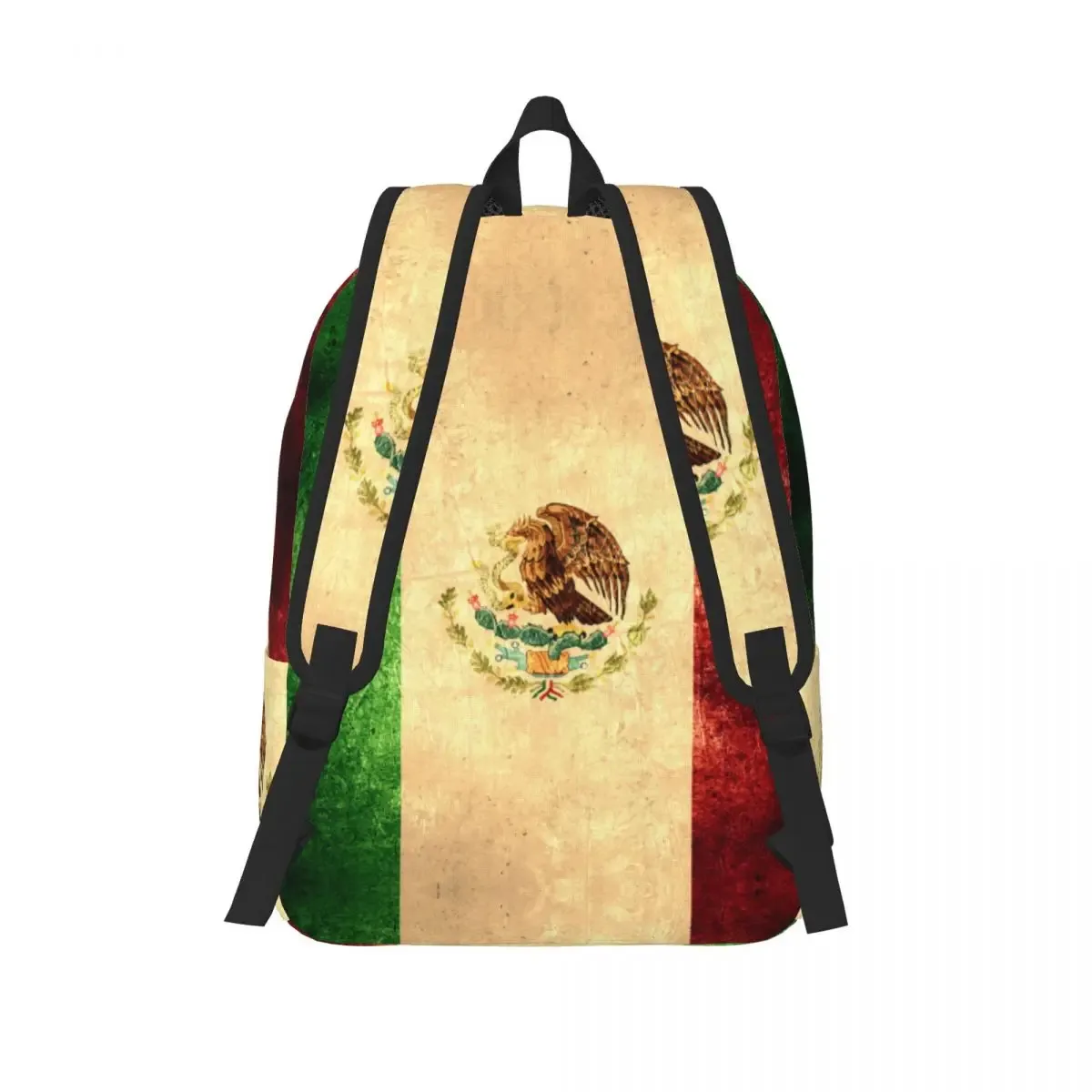 sac à dos vintage drapeau du mexique pour hommes et femmes, sac à dos pour écoliers, grande capacité, pour ordinateur portable