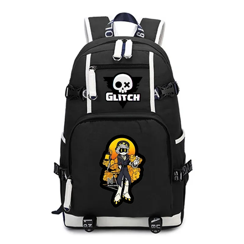 sacs d'école anime murder drones pour hommes et femmes, sac à dos de voyage de grande capacité, sac à dos pour ordinateur à la mode, cartable d'extérieur pour adolescents