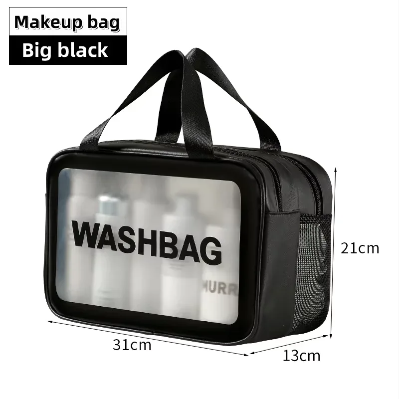 sac de rangement portable pour cosmétiques de grande capacité, sac de rangement pour articles de toilette de voyage pour hommes et femmes, double compartiment humide et sec