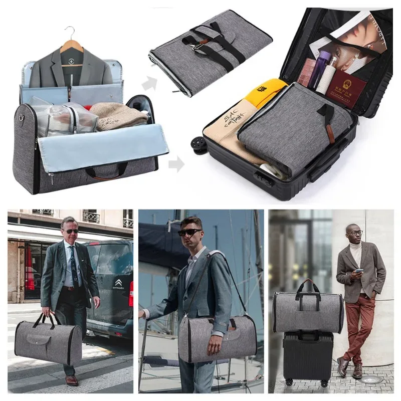 sac de rangement multifonctionnel convertible pour vêtements, costume, sac à chaussures, grande capacité, bagage à main, sac de voyage, sac de sport, 2025