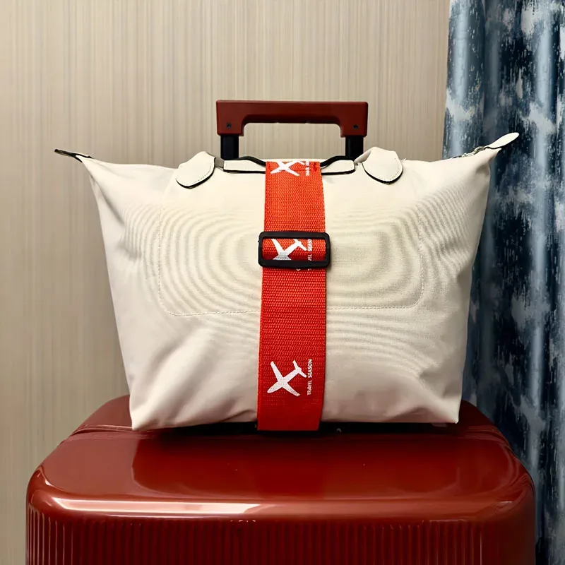 sangle de fixation résistante à l'usure, corde élastique pour bagages, ceinture de fixation imprimée motif avion, ceinture de fixation pour valise