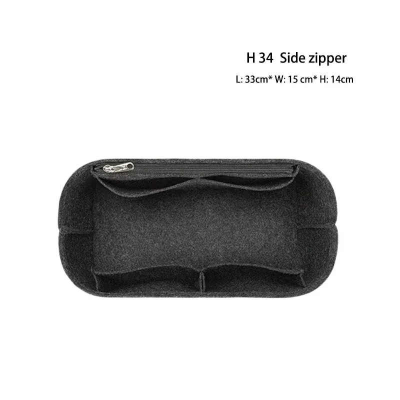 sac à main en feutre pour femmes, organisateur de cosmétiques, adapté pour h lindy mini 26 30 34, pochette intérieure à fermeture éclair, design de luxe