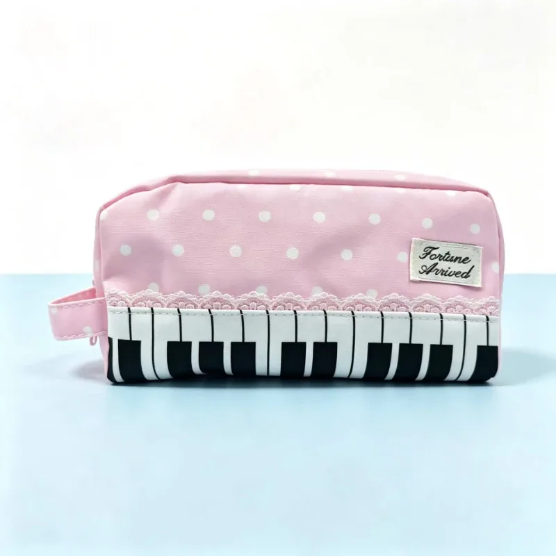 sac à dos à touches de piano à pois, sac à dos de style japonais à blocs de couleur, sac à dos en forme de piano de style scolaire, grand sac de voyage pour femmes