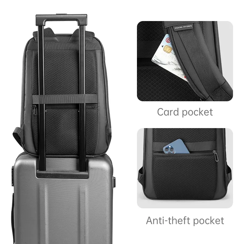 mark ryden – sac à dos d'affaires pour hommes, 15.6/17.3 pouces, sac de travail pour ordinateur portable