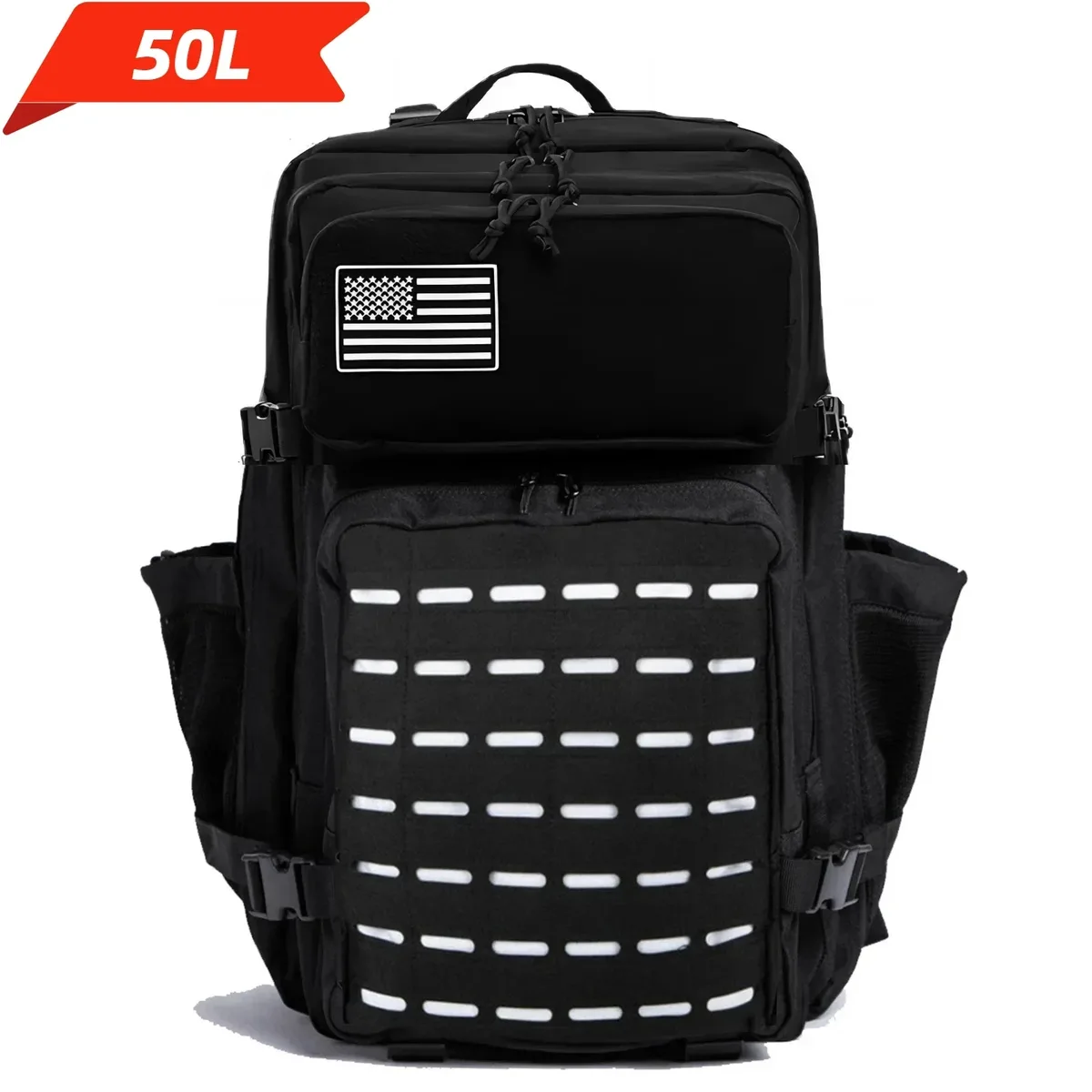 25l/50l étanche avec 2 porte-bouteilles sac à dos salle de sport voyage en plein air randonnée pêche trekking sacs à dos 13 pouces pochette d'ordinateur
