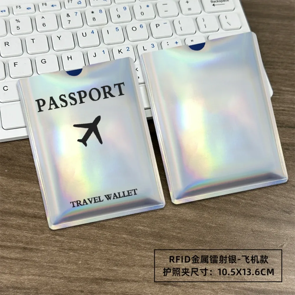 couverture de passeport rfid, housse de protection, sac de passeport en aluminium pour portefeuille de voyage aéroport, utilisation internationale de voyages